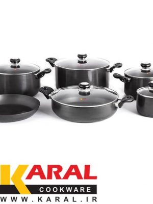 11 pieces Karal Hard Anodized Cookware Set (ROSE model)